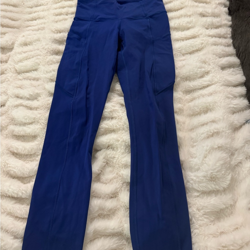 Royal Blue Full-Length Leggings with Stretchy Fit